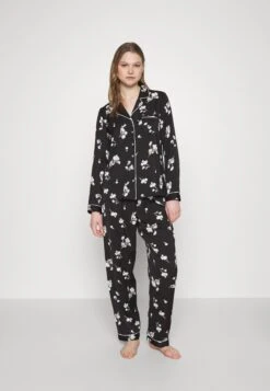 Anna Field Set - Pyjama - Black/Offwhite