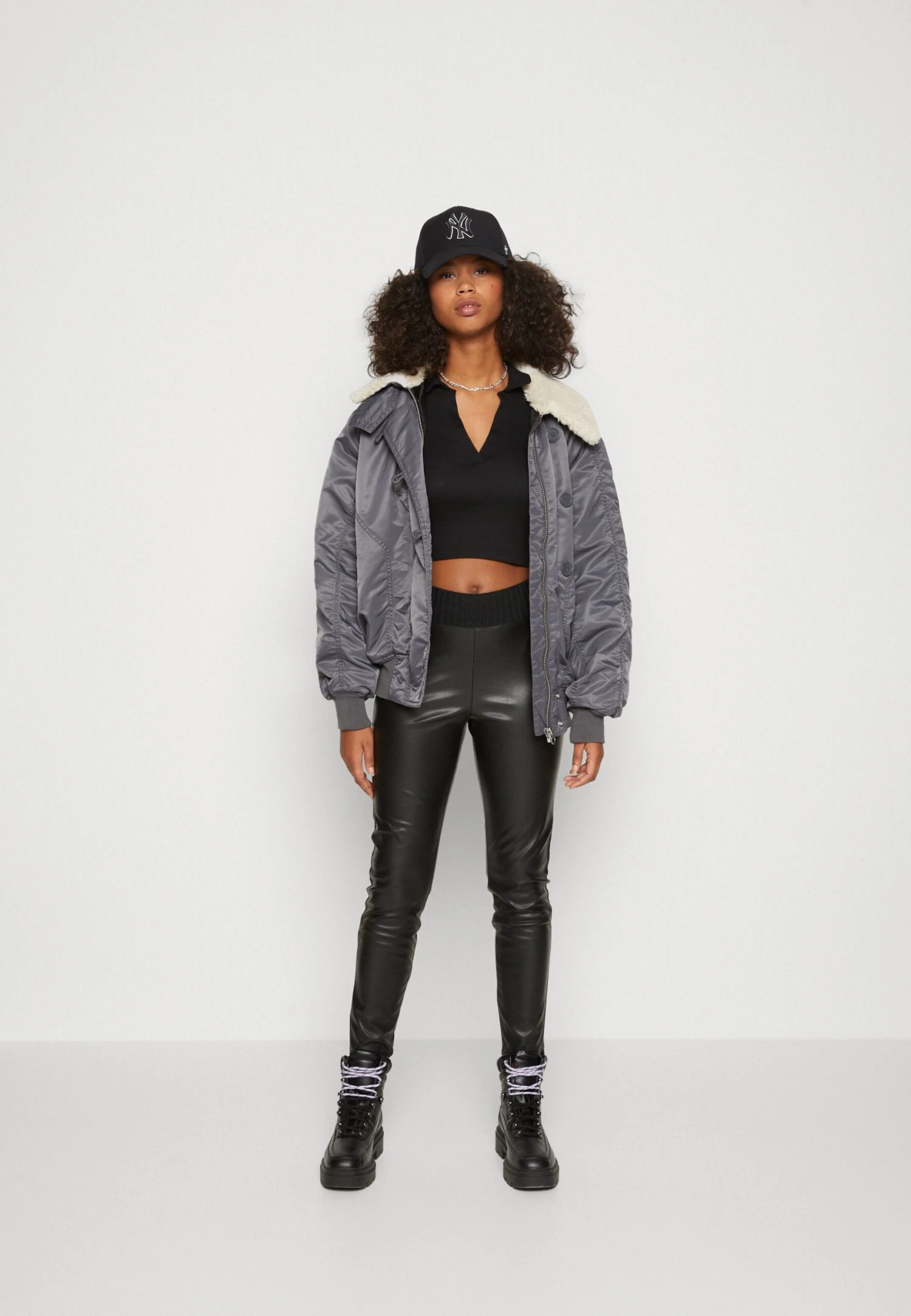 Even&Odd Long Sleeve Collar - T-Shirt À Manches Longues - Black 2 Even&Odd Long Sleeve Collar - T-Shirt À Manches Longues - Black – Image 2