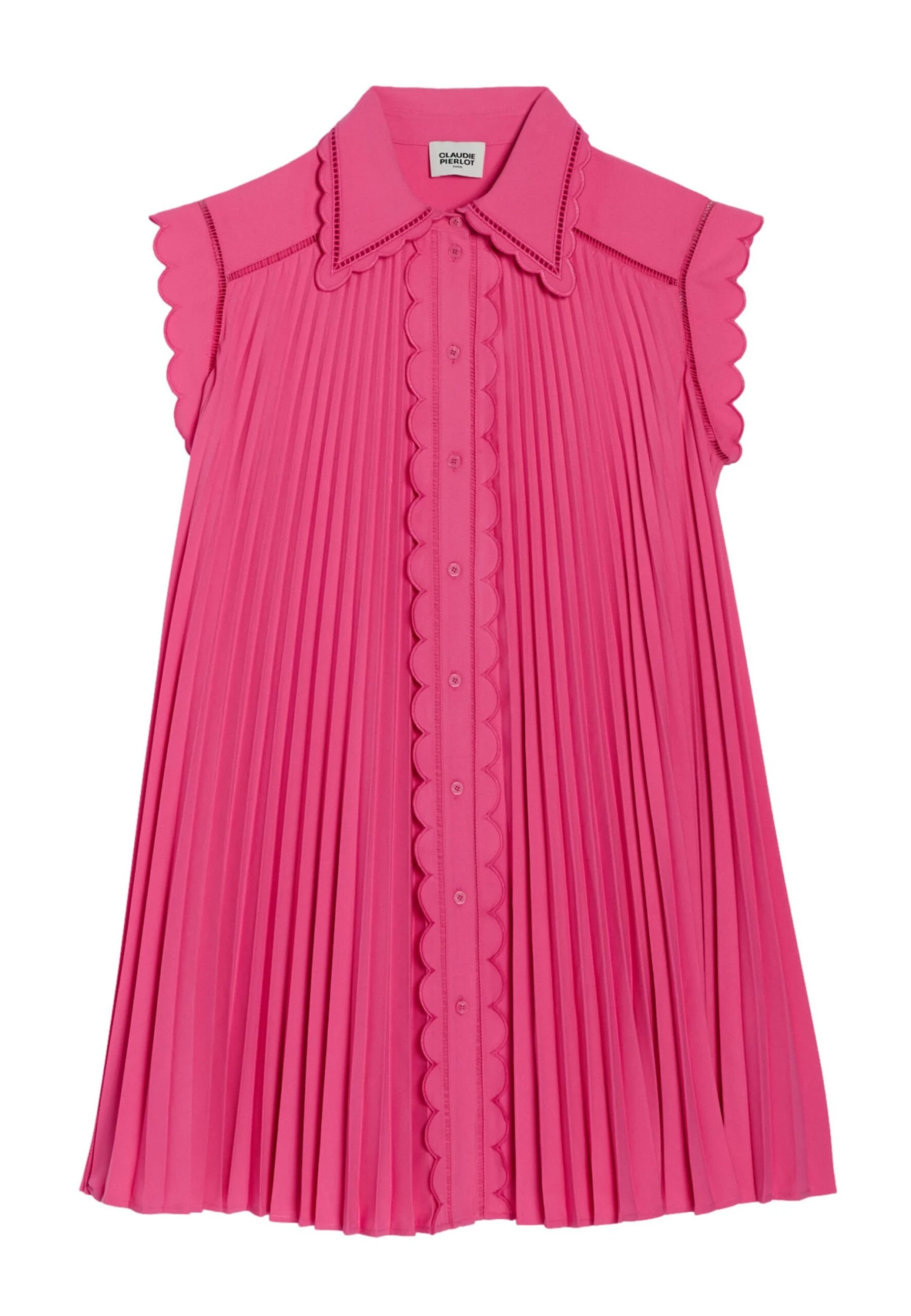 CLAUDIE PIERLOT Ramo - Robe Chemise - Bubble Gum 5 CLAUDIE PIERLOT Ramo - Robe Chemise - Bubble Gum – Image 5