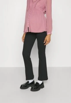 Mamalicious Mlluna Pintuc Flare Pan - Pantalon Classique - Black
