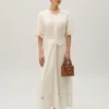 CLAUDIE PIERLOT Radeau - Robe Longue - Ecru