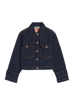 CLAUDIE PIERLOT Villy - Veste En Jean - Denim Brut -Femmes Vêtements Boutique b4f818bceb1048a2a631400861a03c9f scaled