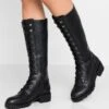 Anna Field Bottes À Lacets - Black