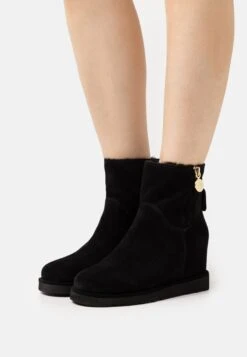 Anna Field Leather Winter Boot - Boots À Talons - Black