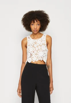 Vila Vimana Crop - Débardeur - Snow White